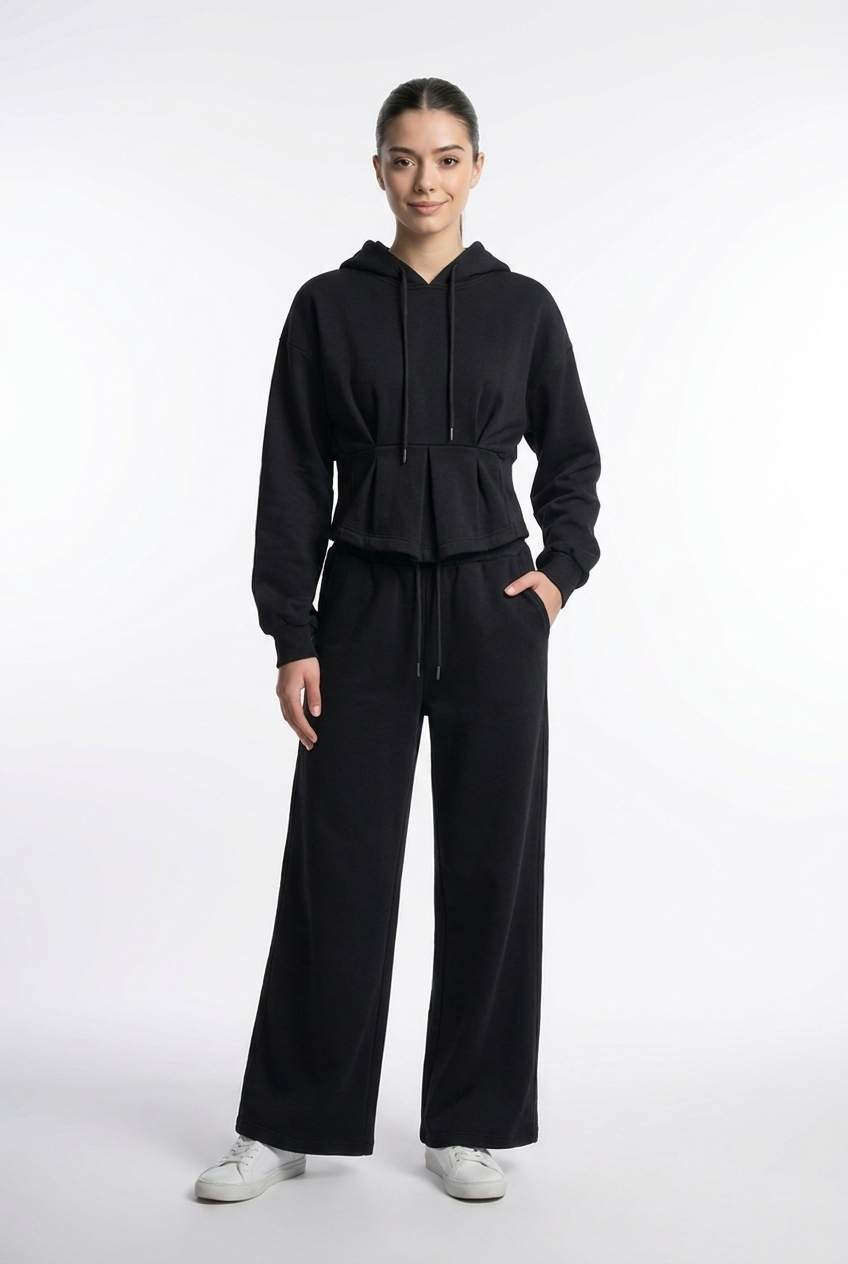 Corset-Back Fleece Lounge Set