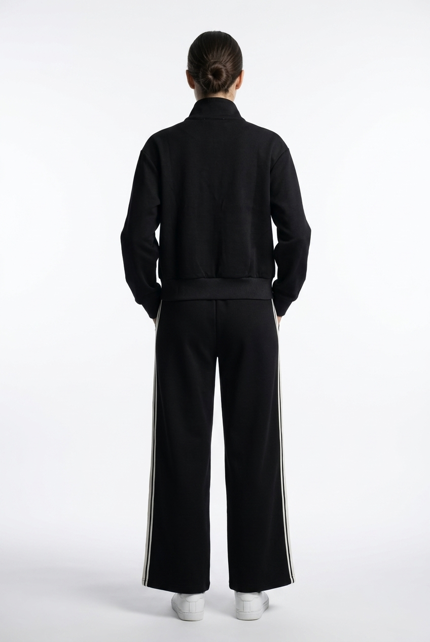 Vertical Stripe Track Jacket & Trouser Set