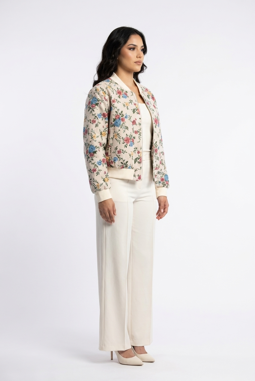 Vintage Floral Bomber Jacket