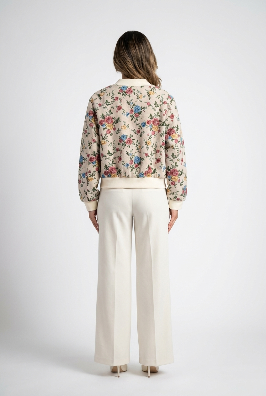 Vintage Floral Bomber Jacket