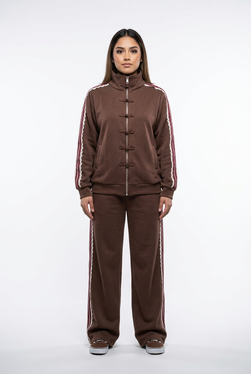 Toggle-Front Lace-Stripe Track Set