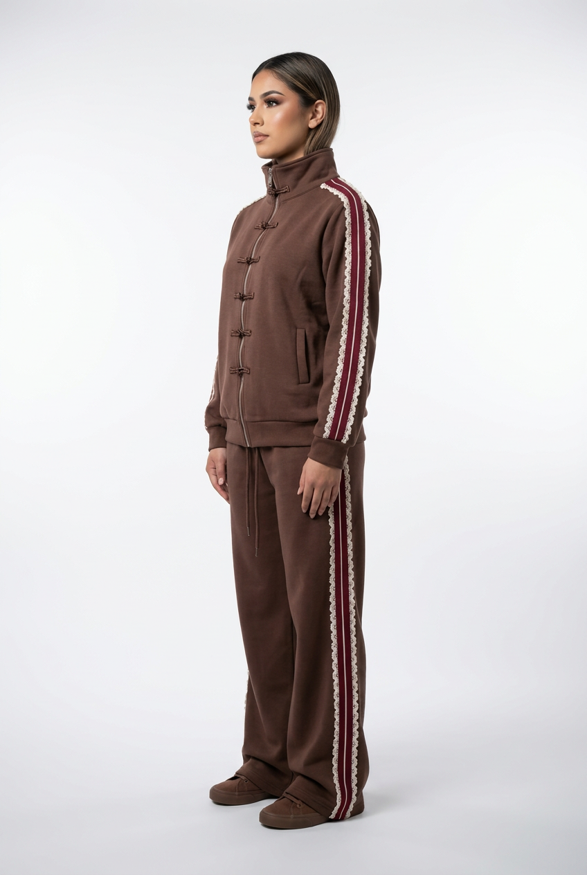Toggle-Front Lace-Stripe Track Set
