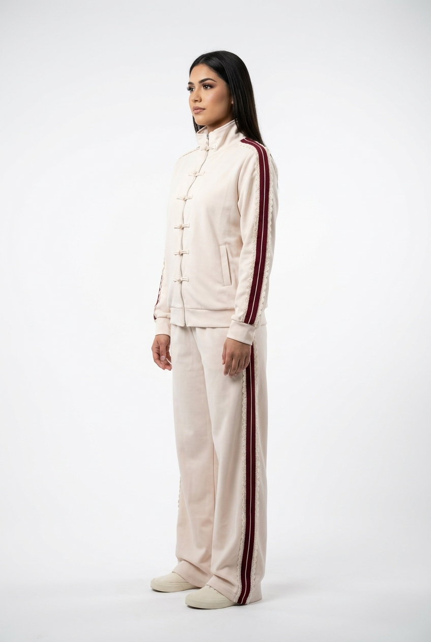 Toggle-Front Lace-Stripe Track Set
