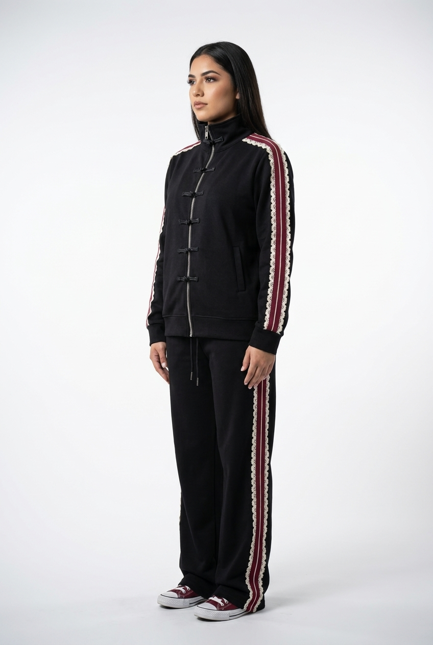 Toggle-Front Lace-Stripe Track Set