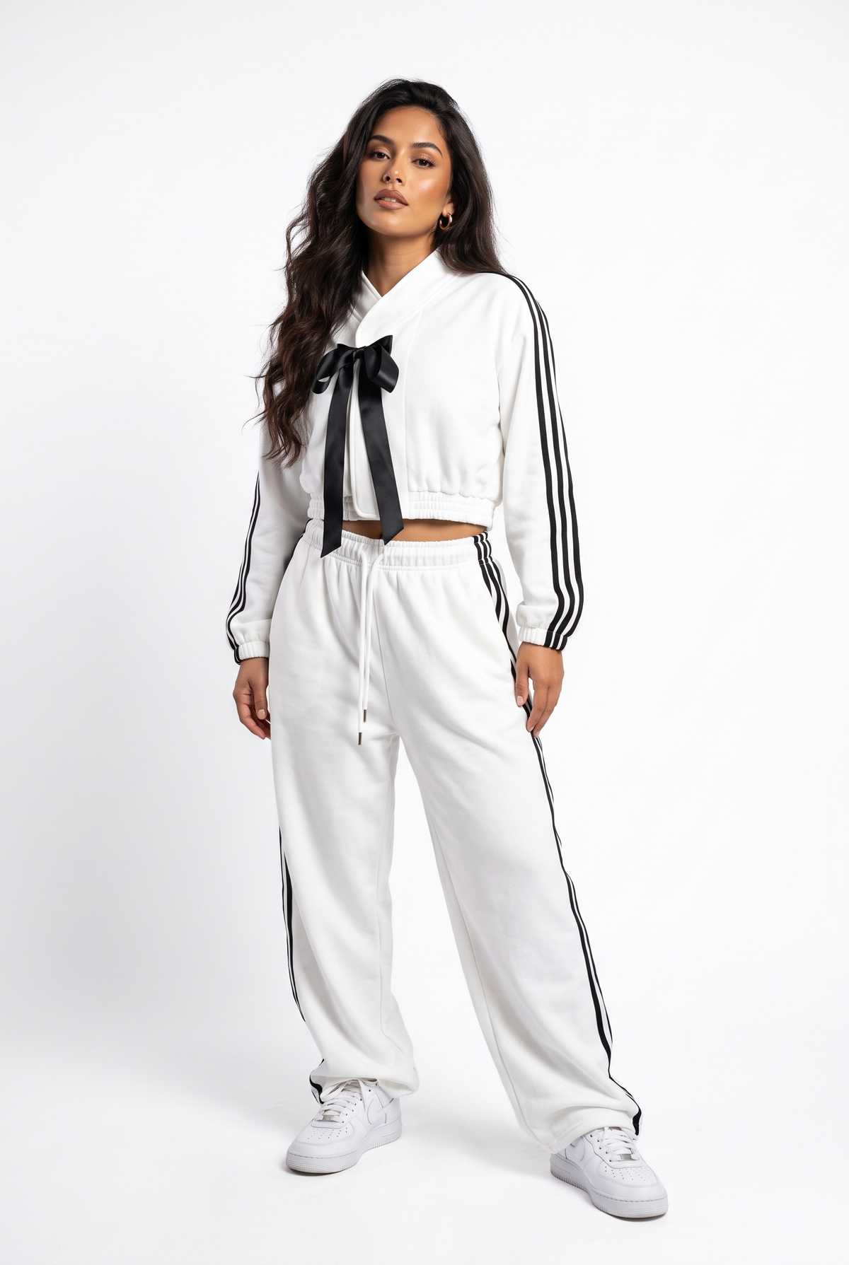 Ribbon-Tie Striped Track Set