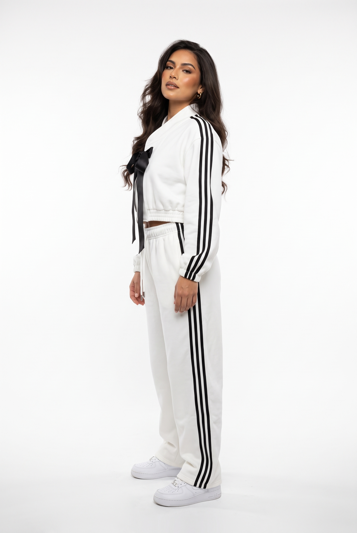 Ribbon-Tie Striped Track Set