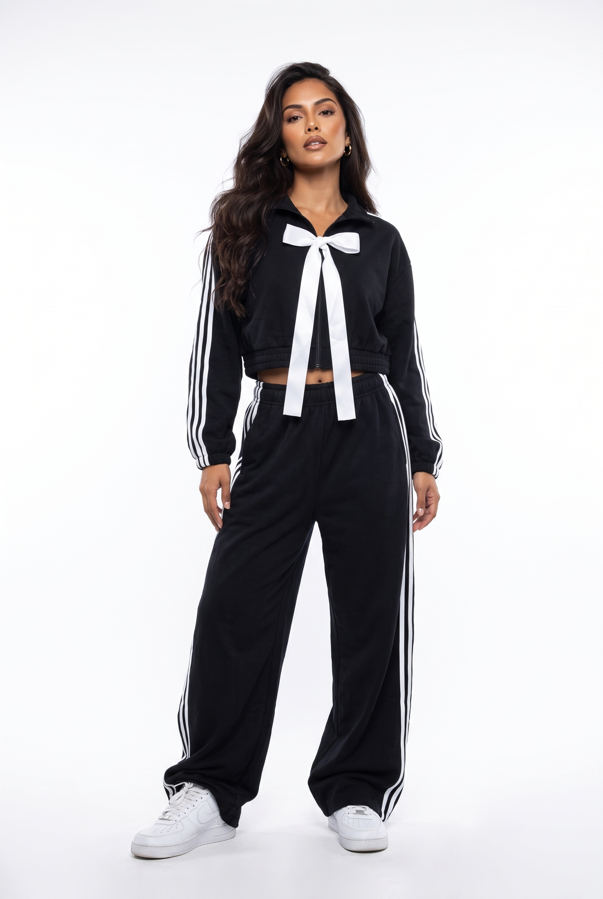 Ribbon-Tie Striped Track Set