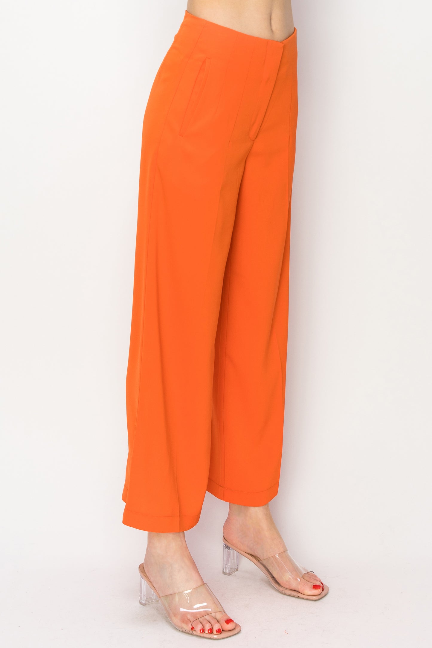 High-Waisted Wide Crop Pants