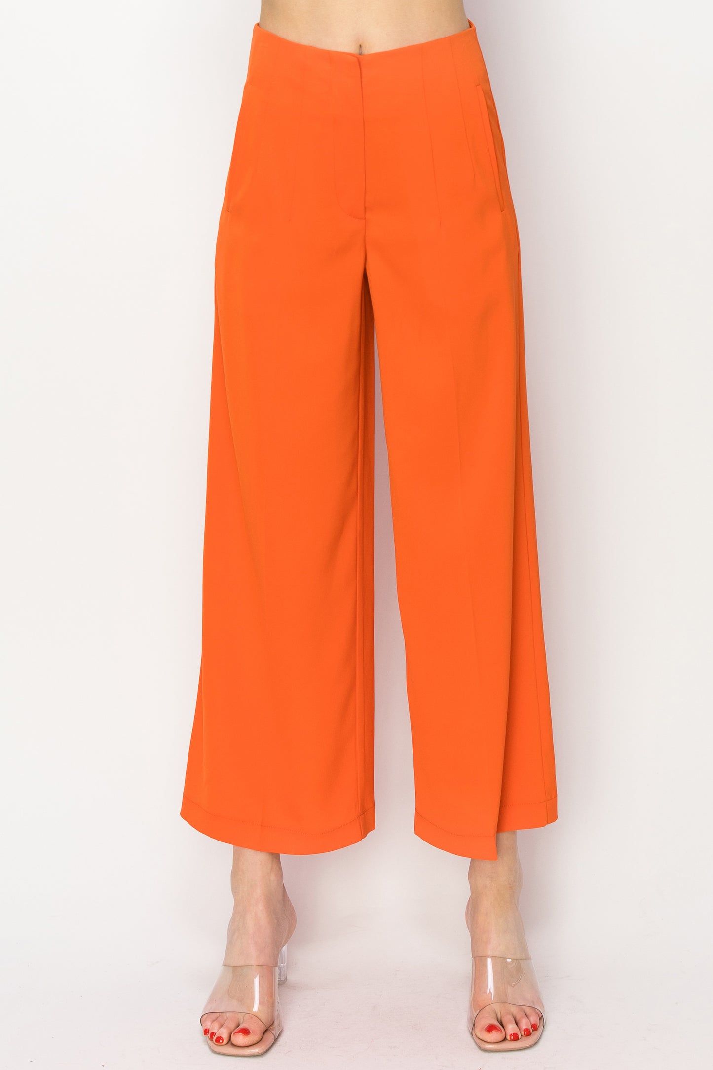 High-Waisted Wide Crop Pants