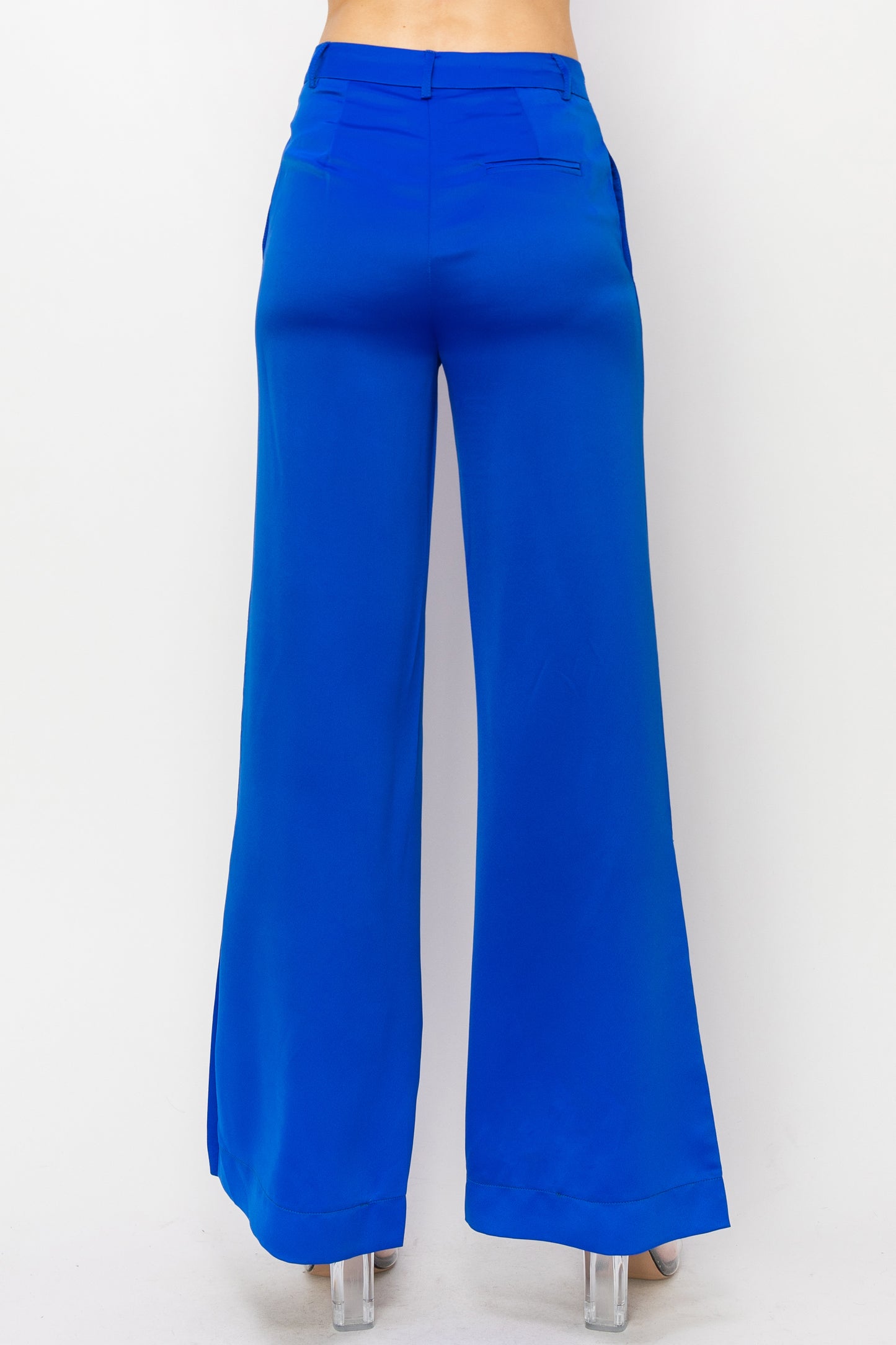 Side Slit Satin Pants